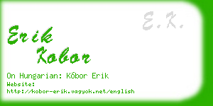 erik kobor business card