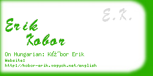 erik kobor business card